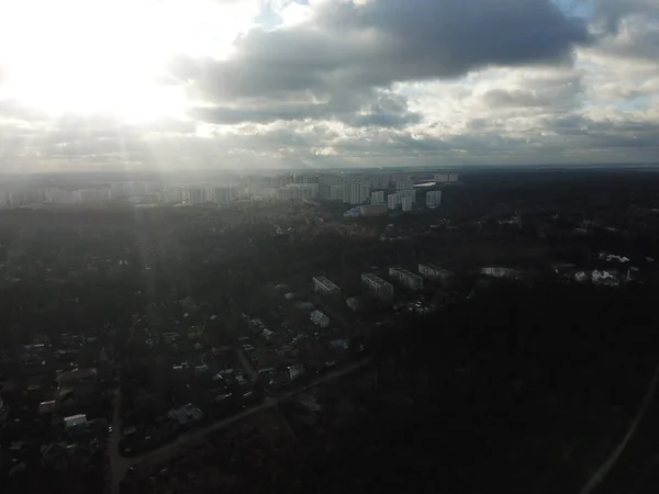 Copter Panorama Stadt Urban — Stockfoto