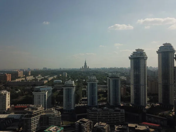 Copter Panorama City Urban — Stock Photo, Image