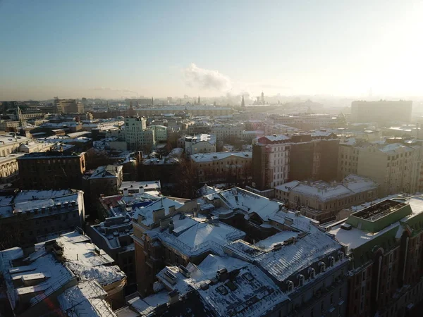 Copter Panorama Moskva Mångfald — Stockfoto
