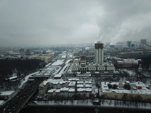 Вертоліт Панорама Москва Сіті — стокове фото