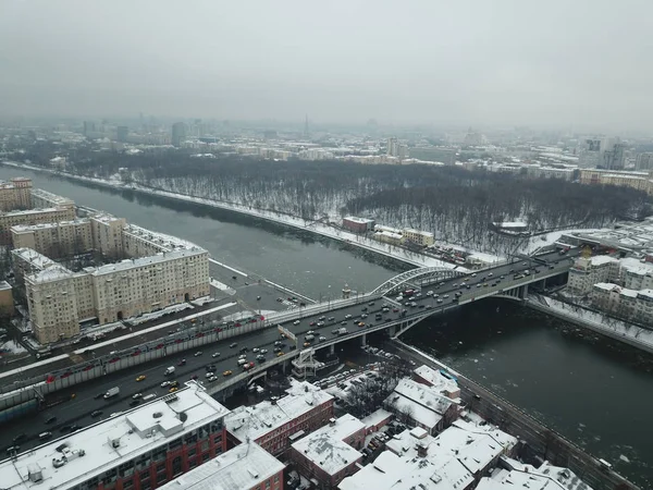 Copter Panorama Moscow Sity — Stock Photo, Image