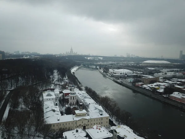 Вертоліт Панорама Москва Сіті — стокове фото