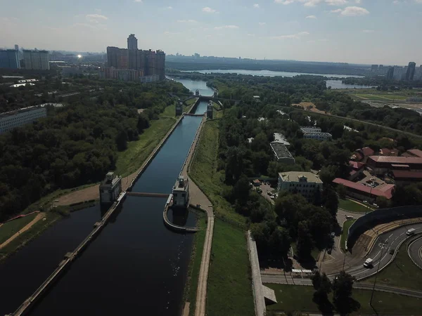 Copter Moscú Sity Panorama —  Fotos de Stock