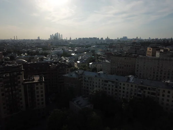 Вертоліт Москва Сіті Панорама — стокове фото