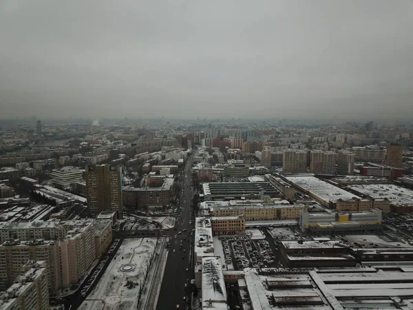 Copter Moscow Sity Panorama — Stock Photo, Image