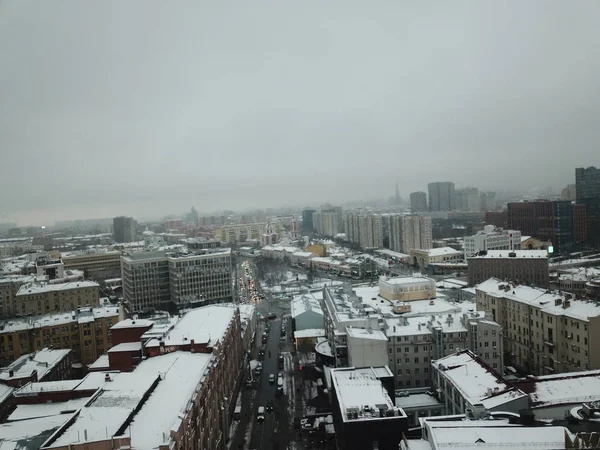 Copter Moskwy Sity Panorama — Zdjęcie stockowe