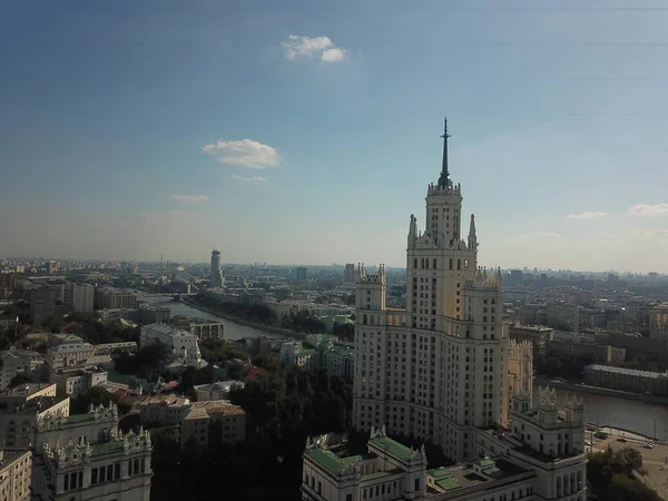 Moscú Universidad Panorama Helicóptero — Foto de Stock