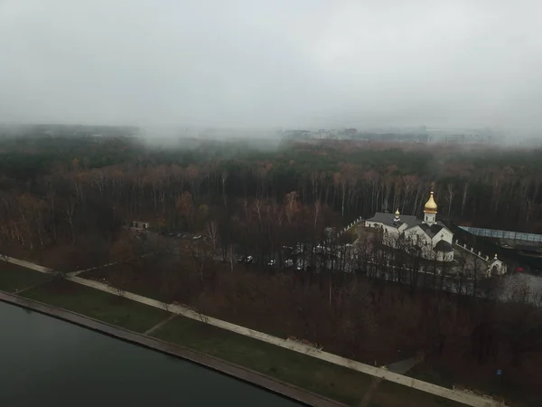 Moscú Universidad Panorama Helicóptero —  Fotos de Stock