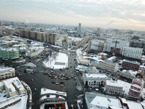 Moscow sity panorama copter