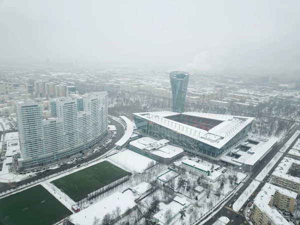 Moskova Versite Görünümü Panorama Helikopter — Stok fotoğraf