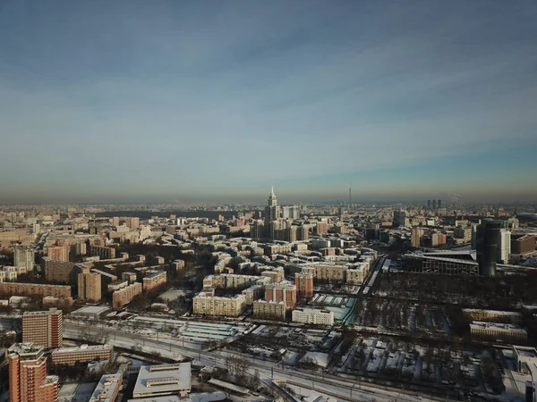 Moscow Sity View Panorama Copter — Stock Photo, Image