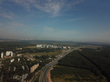 Versite panorama Moskova gökyüzü görünümü