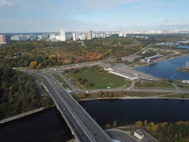 Versite panorama Moskova gökyüzü görünümü