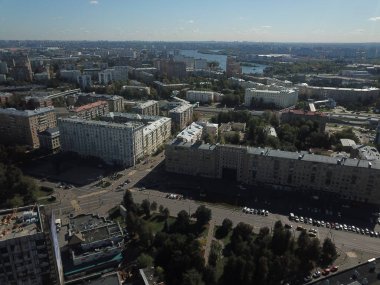 Moskova panorama helikopter gökyüzü görünümü