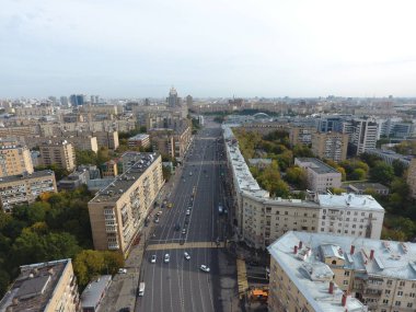 Moskova panorama helikopter gökyüzü görünümü