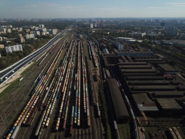 Helikopter Moskova versite görünümü panorama