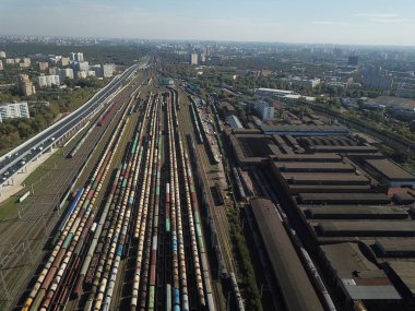 Helikopter Moskova versite görünümü panorama