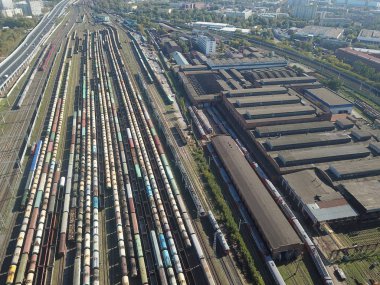 Helikopter Moskova versite görünümü panorama