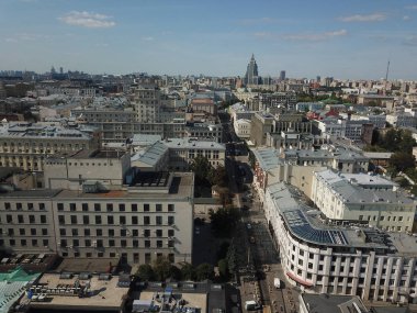 Helikopter Moskova versite görünümü panorama