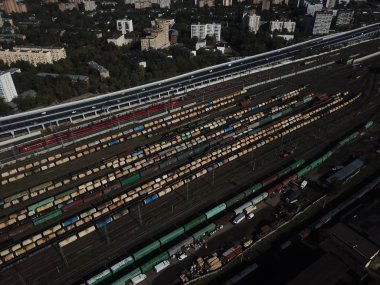 Helikopter Moskova versite görünümü panorama