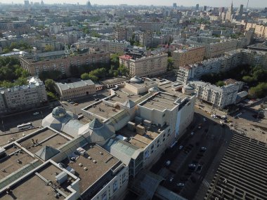 Helikopter versite görünümü Moskova panorama