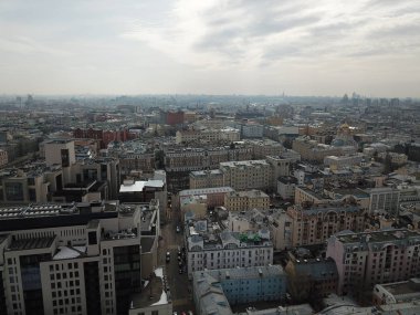 Helikopter Moskova versite görünümü panorama