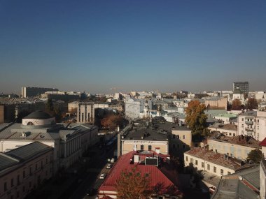 Helikopter Moskova versite görünümü panorama