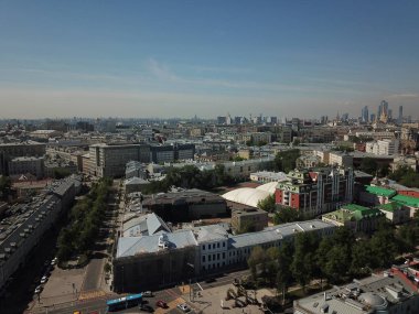 Helikopter Moskova versite görünümü panorama