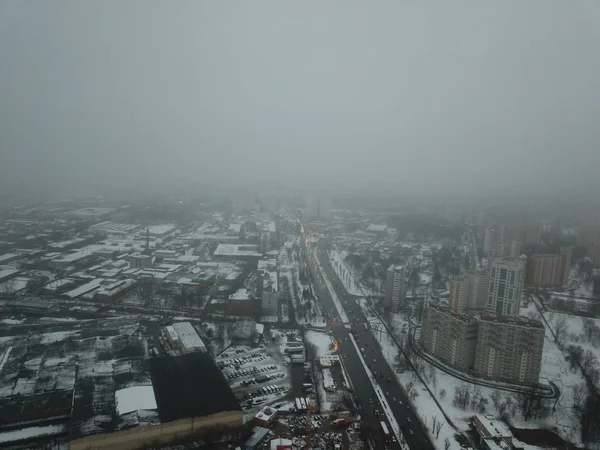 Moscow Sity View Panorama Copter — Stock Photo, Image