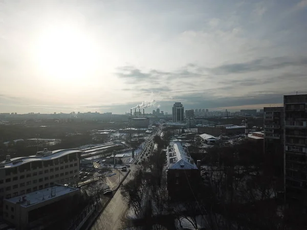 Moskau Sity View Panorama Copter — Stockfoto