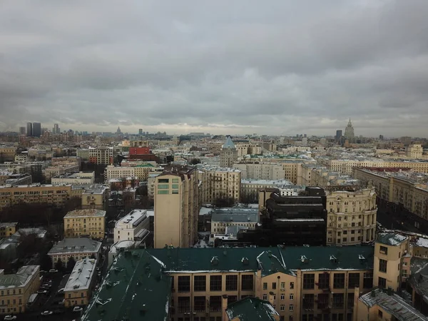 Moscú Universidad Vista Panorama Helicóptero — Foto de Stock