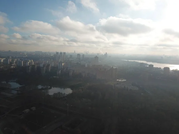 Панорама Города Видом Коровье Небо — стоковое фото