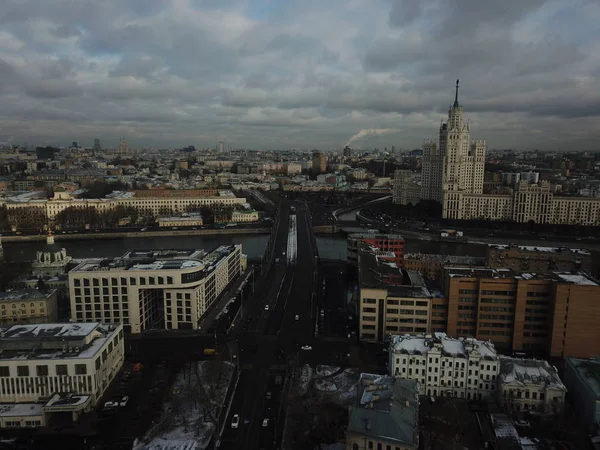 Панорама Города Видом Коровье Небо — стоковое фото