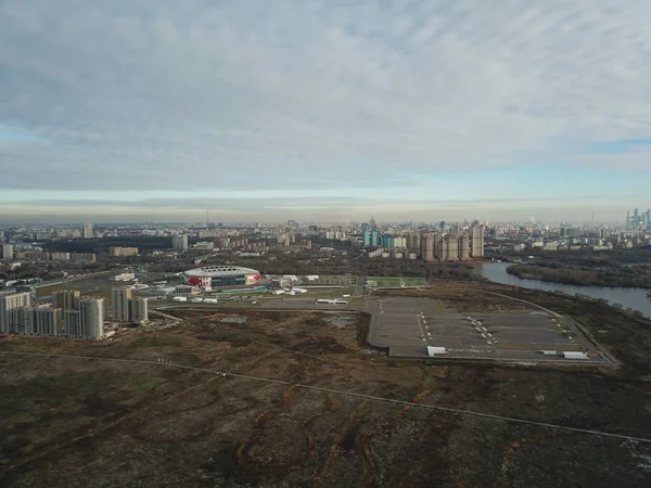 Sity Panorama Moscú Vista Del Cielo — Foto de Stock