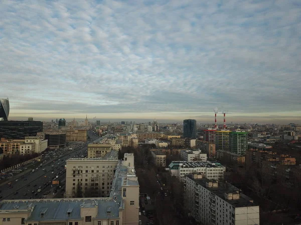 Sity Panorama Moscova Cer Vedere — Fotografie, imagine de stoc