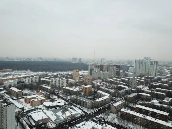 Moscou Panorama Copter Ciel Vue — Photo