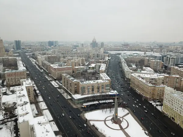 Moscovo Vista Panorâmica Céu Helicóptero — Fotografia de Stock