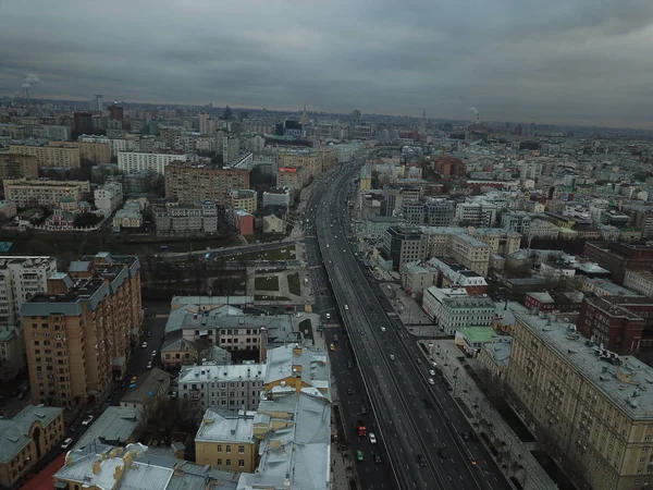 Moskauer Panorama Copter Himmelblick — Stockfoto