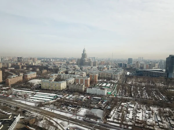 Copter Panorama Sky View Moscow — Stock Photo, Image