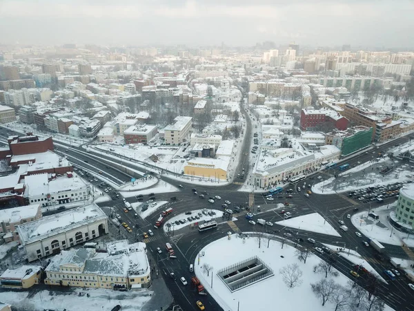 Copter Panorama Sky View Moscow — Stock Photo, Image