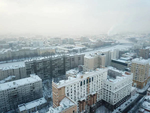 Коптер Панорамний Вид Небо Москва — стокове фото