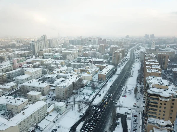 Коптер Панорамний Вид Небо Москва — стокове фото
