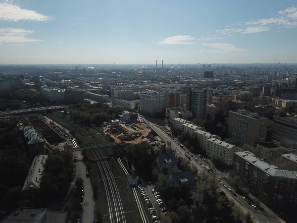 Copter Niebo Panorama Zobacz Moskwa — Zdjęcie stockowe