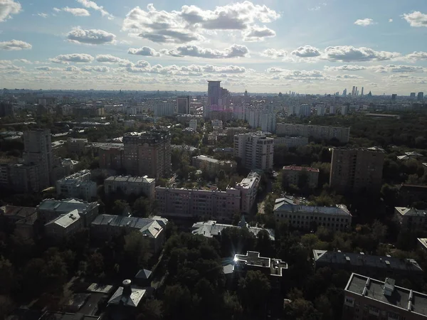 Sity Panorama Moscú Vista Del Cielo —  Fotos de Stock