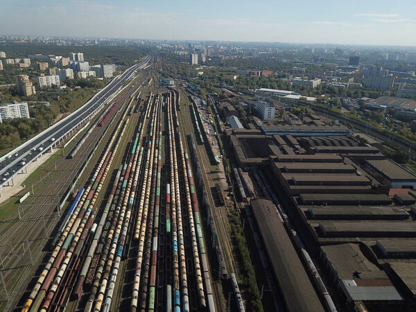 Copter Moscow sity view panorama