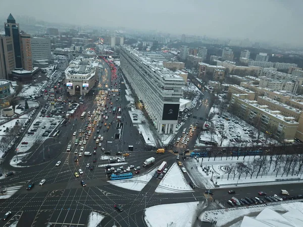 Вертоліт Москви Сіті Подання Панорама — стокове фото