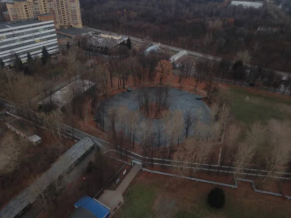 Helikopter Moskova versite görünümü panorama