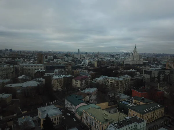 Helikopter Versite Görünümü Moskova Panorama — Stok fotoğraf