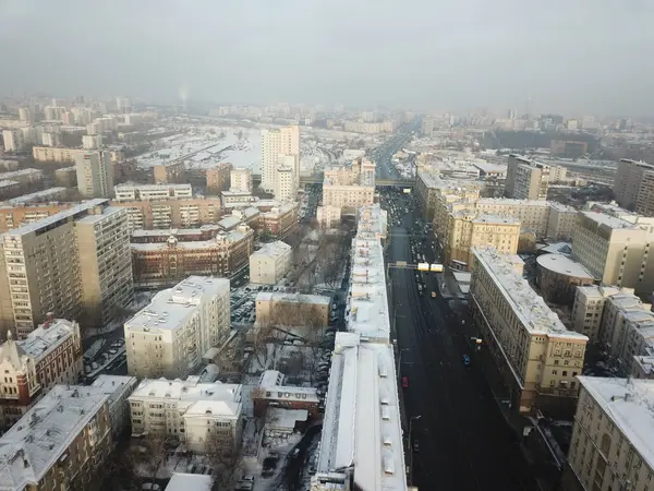 Copter Sity View Moscow Panorama — Stock Photo, Image
