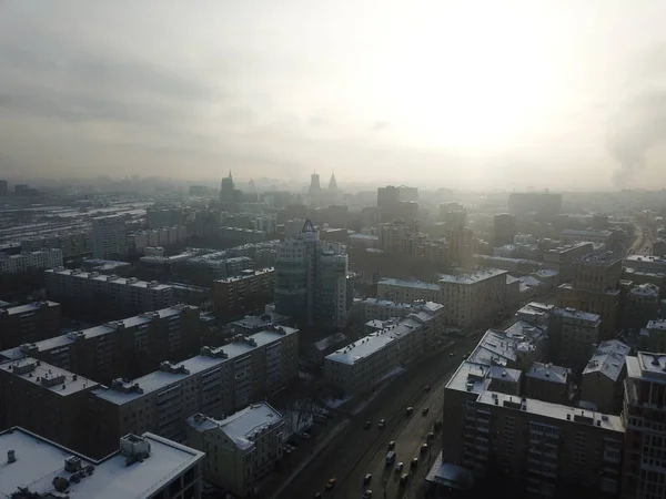 Copter Sity View Panorama Moscou — Fotografia de Stock